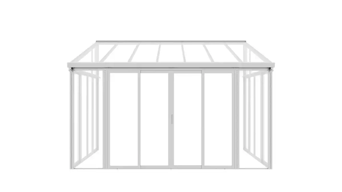 Bild 1 von Wintergarten aus Aluminium, ca. 292 x 428 x 312 cm - Weiß