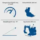 Bild 2 von Scheppach Mini-Bagger MIB800-BE Black Edition inkl. Baggerdach