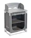 Bild 4 von Tragbarer Camping Kochtisch mit Windschutz, ca. 75 x 55 x 82/108 cm – Schwarz/Silber