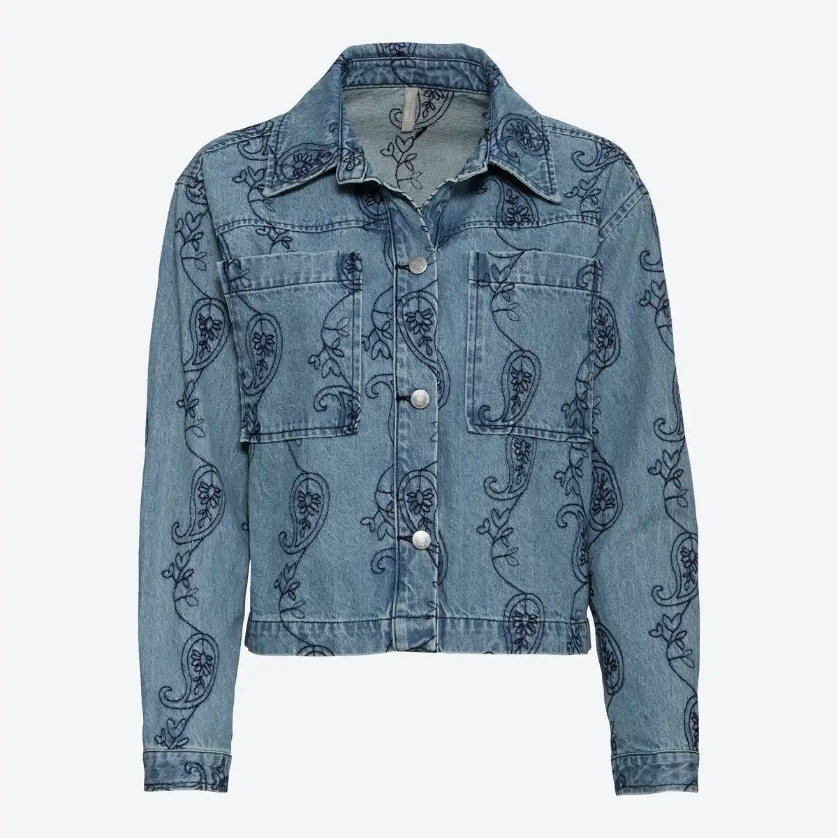 Bild 1 von Damen-Jeansjacke mit Paisley-Stickerei