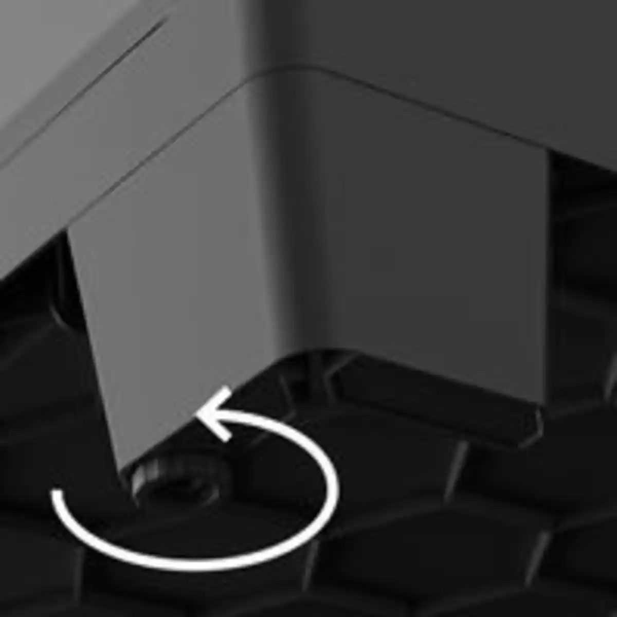 Bild 4 von Titan Kunststoffschrank niedrig, ca. 80 x 44 x 100 cm - Hellgrau/Schwarz