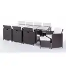 Bild 3 von 33tlg. Polyrattan-Sitzgruppe CUBE 4+8 mit platzsparendem Würfelsystem - Braun