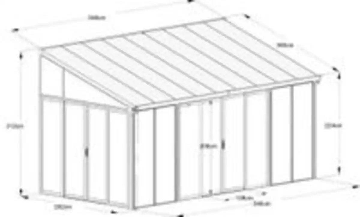 Bild 3 von Wintergarten aus Aluminium, ca. 300 x 548 x 312 cm - Weiß
