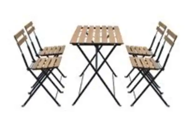 Bild 3 von 5tlg. IVY Bistro Set aus Akazienholz - Braun