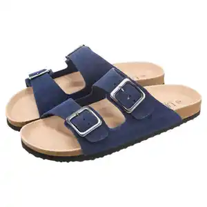 UP2FASHION Damen oder Herren Tieffußbettpantoletten, Herren, Marine, 43