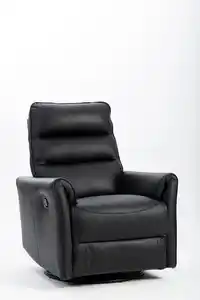 Verstellbarer Relaxsessel / Massagesessel, ca. 75 x 94,5 x 100,5 cm - Schwarz in Lederoptik