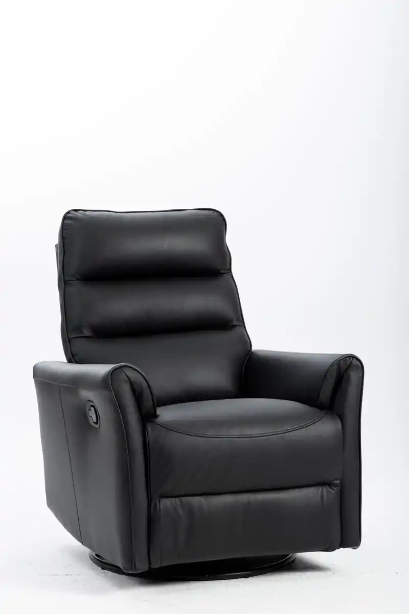 Bild 1 von Verstellbarer Relaxsessel / Massagesessel, ca. 75 x 94,5 x 100,5 cm - Schwarz in Lederoptik