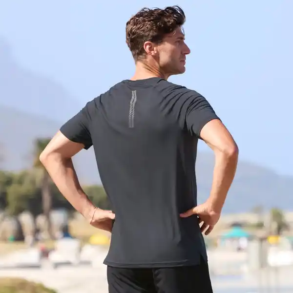 Bild 4 von Slazenger Herren-Funktions-T-Shirt mit reflektierendem Logo-Print