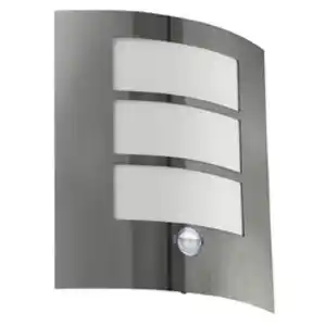 EGLO Außenwandleuchte »CITY«, max. 60W, E27, weiss, (HxL): 26 x 23,5 cm, mit Sensor