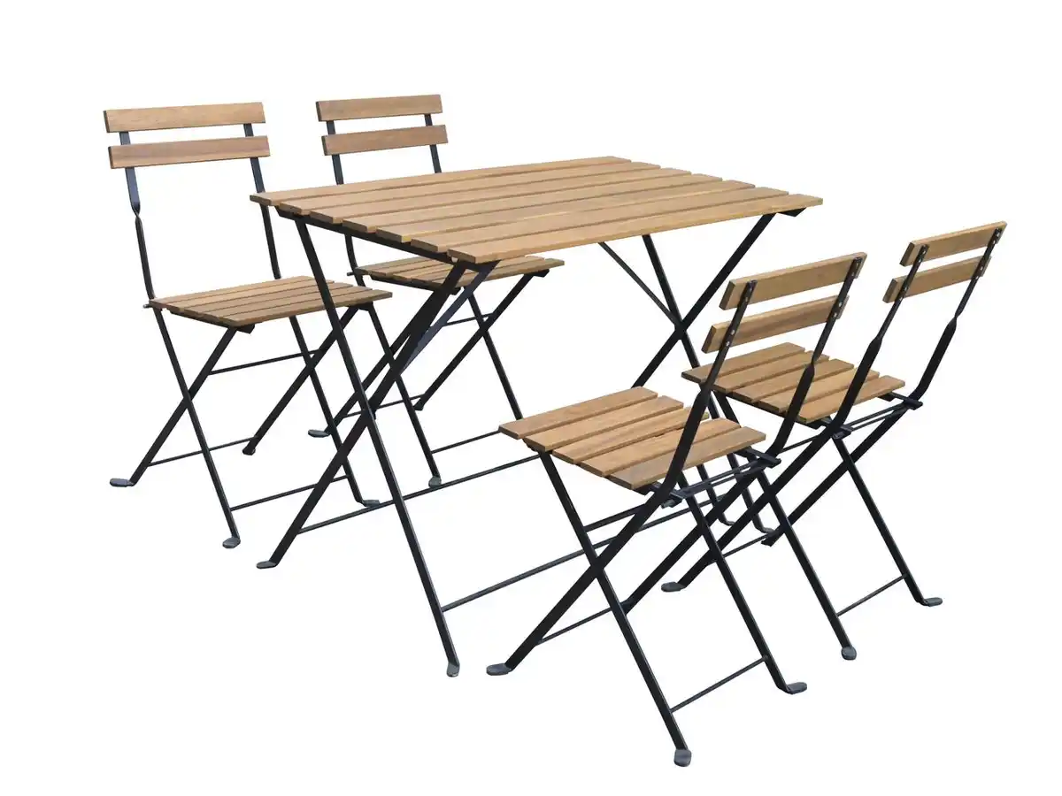 Bild 1 von 5tlg. IVY Bistro Set aus Akazienholz - Braun