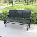 Bild 2 von 3-Sitzer Garten Schaukelbank, ca. 151 x 70 x 83 cm - Schwarz
