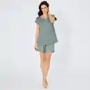 Bild 1 von Damen-Shorty mit Punkte-Muster, 2-teilig