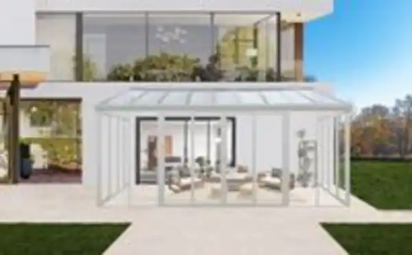 Bild 2 von Wintergarten aus Aluminium, ca. 300 x 548 x 312 cm - Weiß