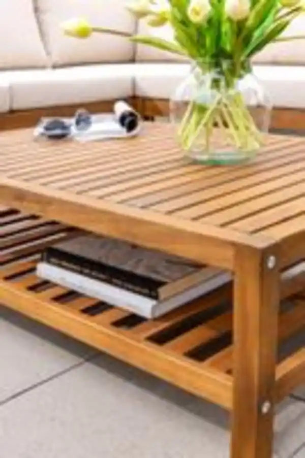 Bild 3 von 15tlg. Ecklounge-Set Melone aus Akazienholz