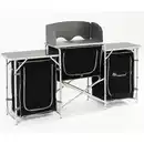 Bild 1 von Campingküche XL Windschutz und rollbarer Arbeitsplatte, ca. 173 x 41 x 80 cm - Schwarz