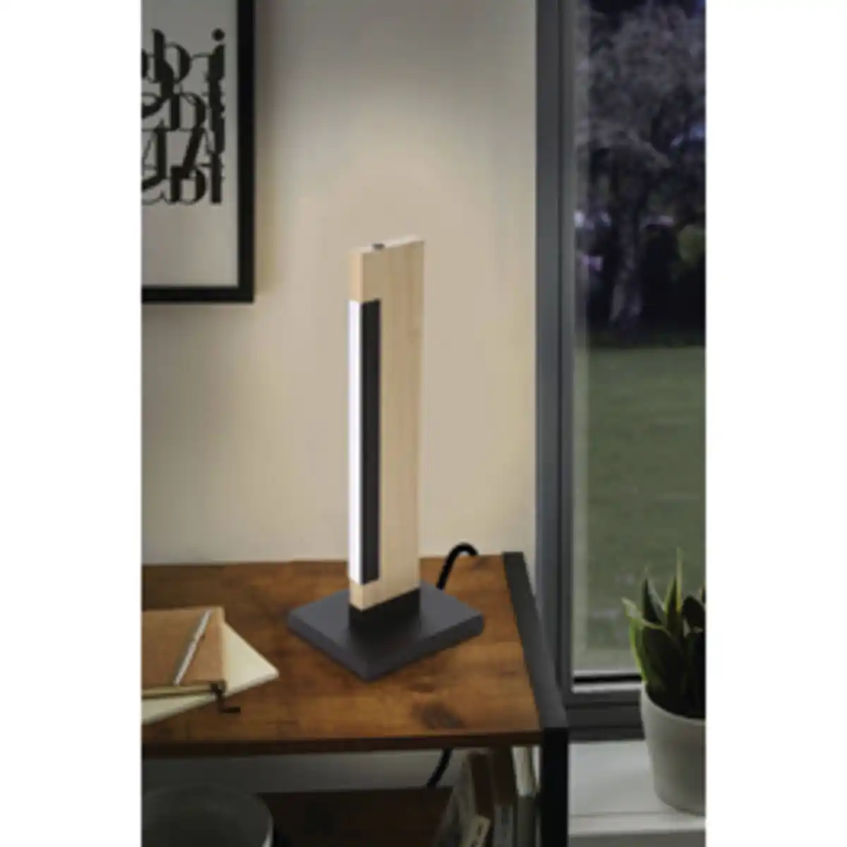 Bild 2 von EGLO Tischleuchte »CAMACHO«, stahl, holz, 3000K