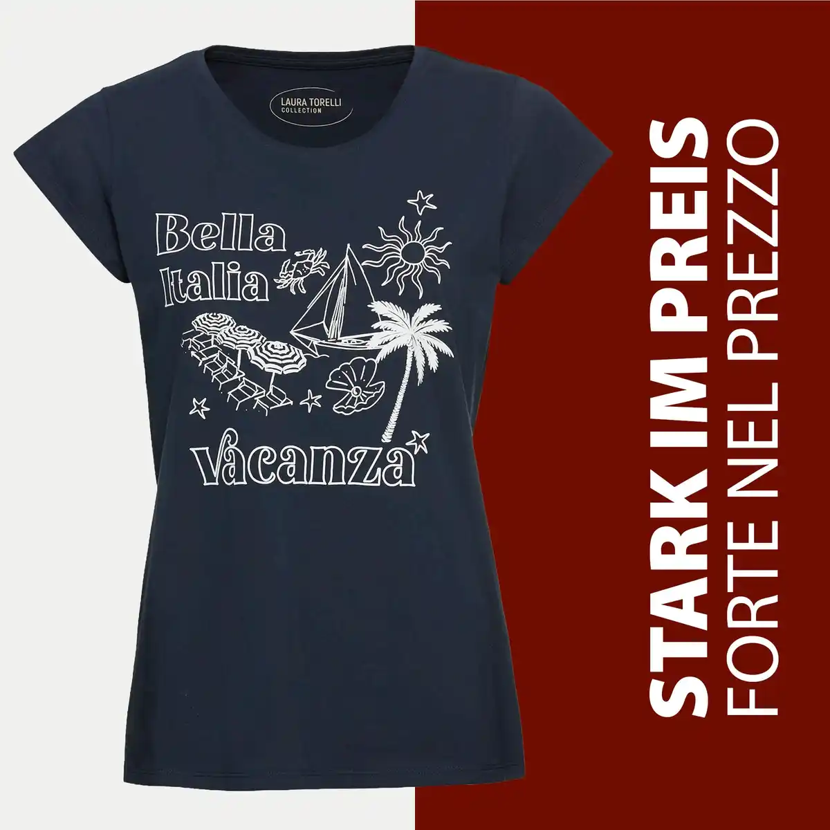 Bild 1 von Damen-T-Shirt mit Frontaufdruck