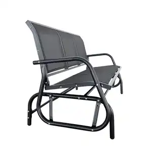 3-Sitzer Garten Schaukelbank, ca. 151 x 70 x 83 cm - Schwarz