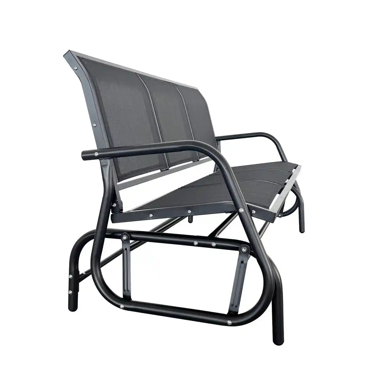 Bild 1 von 3-Sitzer Garten Schaukelbank, ca. 151 x 70 x 83 cm - Schwarz