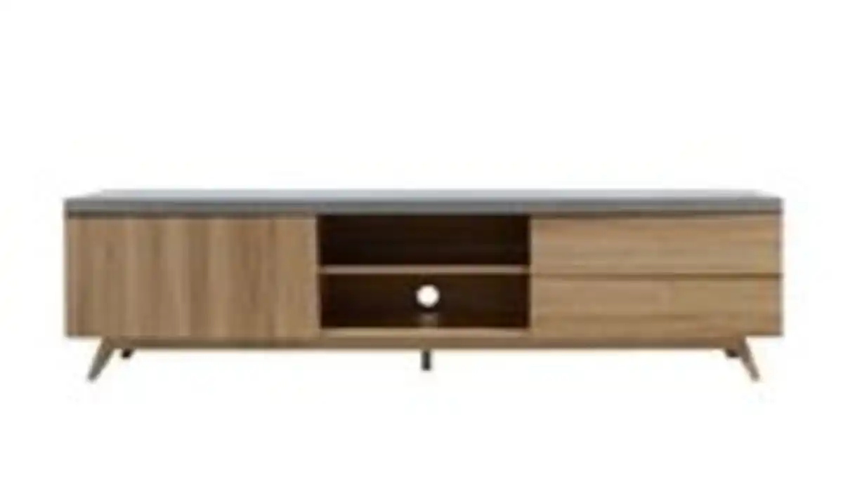 Bild 3 von TV-Schrank mit Schubladen und Push-Open-Funktion, ca. 200 x 39,5 x 53 cm – Betonoptik