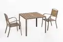 Bild 1 von 3tlg. Gartenmöbel-Set aus Aluminium mit Holzoptik