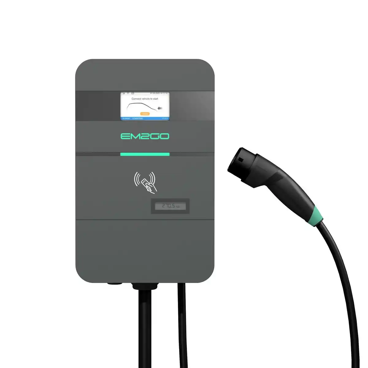 Bild 1 von EM2GO AC Wallbox Pro Power G2 11kW 7.5m Typ 2 Kabel