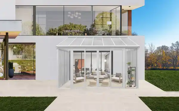 Bild 4 von Wintergarten aus Aluminium, ca. 292 x 428 x 312 cm - Weiß