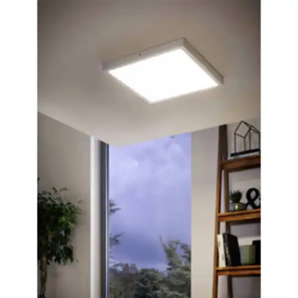Bild 2 von EGLO LED-Aufbauleuchte »FUEVA 1«, 25W, 3000 k, 2500 lm, Alu weiss, (HxLxB): 3 x 40 x 40 cm