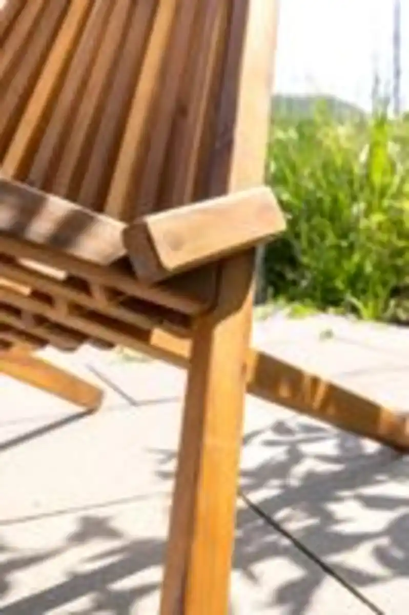 Bild 4 von Holzliegestuhl klappbar aus Akazie, ca. 56 x 74 x 85 cm