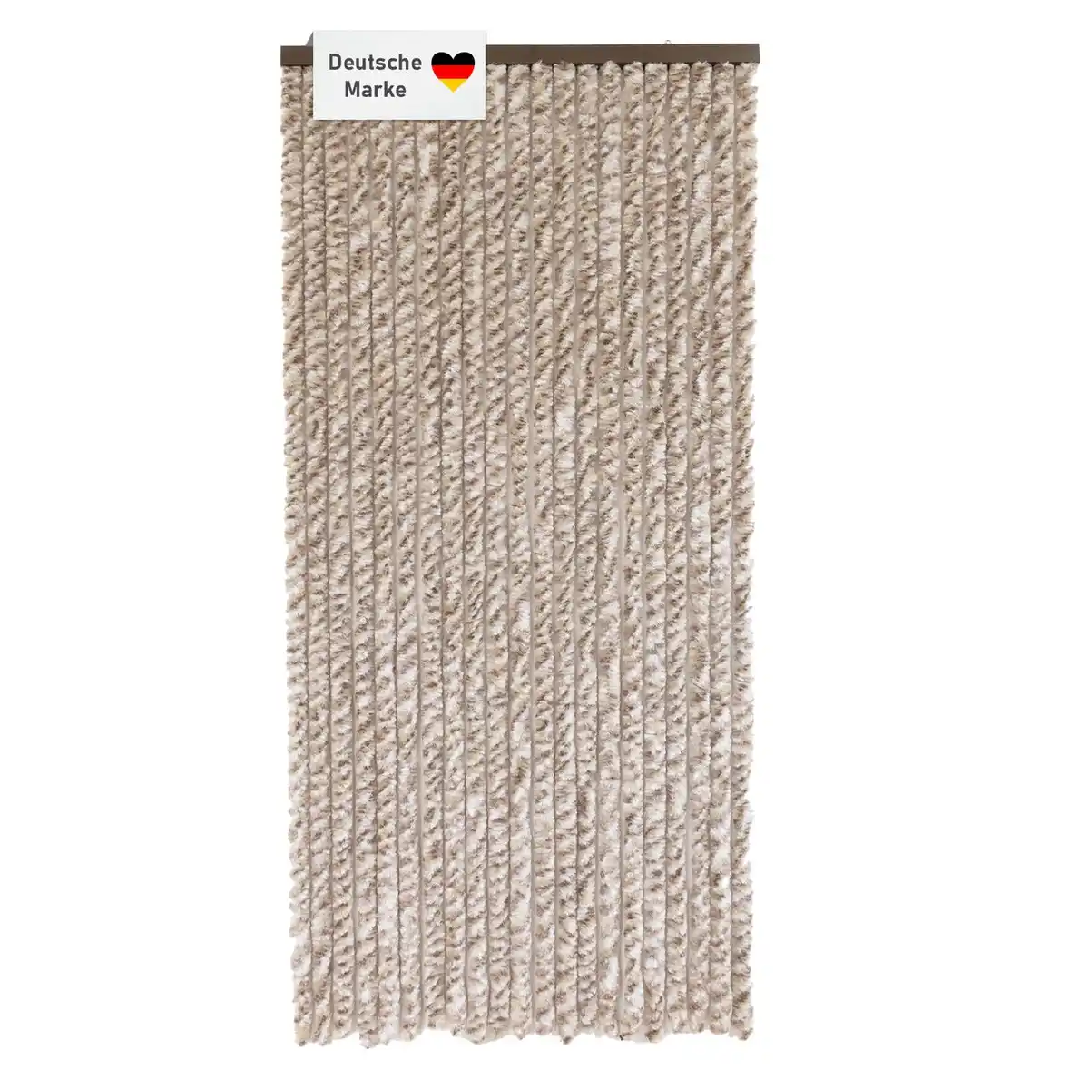 Bild 1 von Flauschvorhang 90x200cm beige-braun-weiß meliert, Fliegenschutz, Türvorhang Wohnwagen