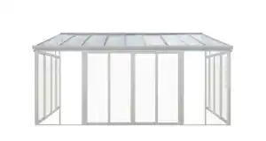 Wintergarten aus Aluminium, ca. 300 x 548 x 312 cm - Weiß
