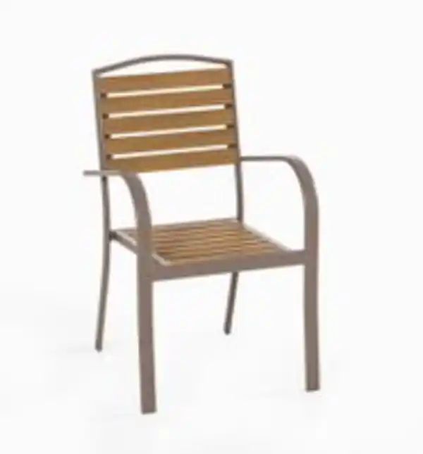 Bild 3 von 3tlg. Gartenmöbel-Set aus Aluminium mit Holzoptik