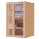 Bild 3 von Finnische Sauna MINTO 120x120 Kabine aus Hemlock Tannenholz mit 3,5 kW Harvia Ofen