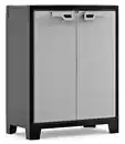 Bild 1 von Titan Kunststoffschrank niedrig, ca. 80 x 44 x 100 cm - Hellgrau/Schwarz