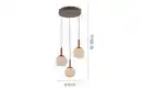 Bild 2 von LED-Pendelleuchte Nami, sandfarbig, 3-flammig, inkl. Comfort-Lift Funktion
