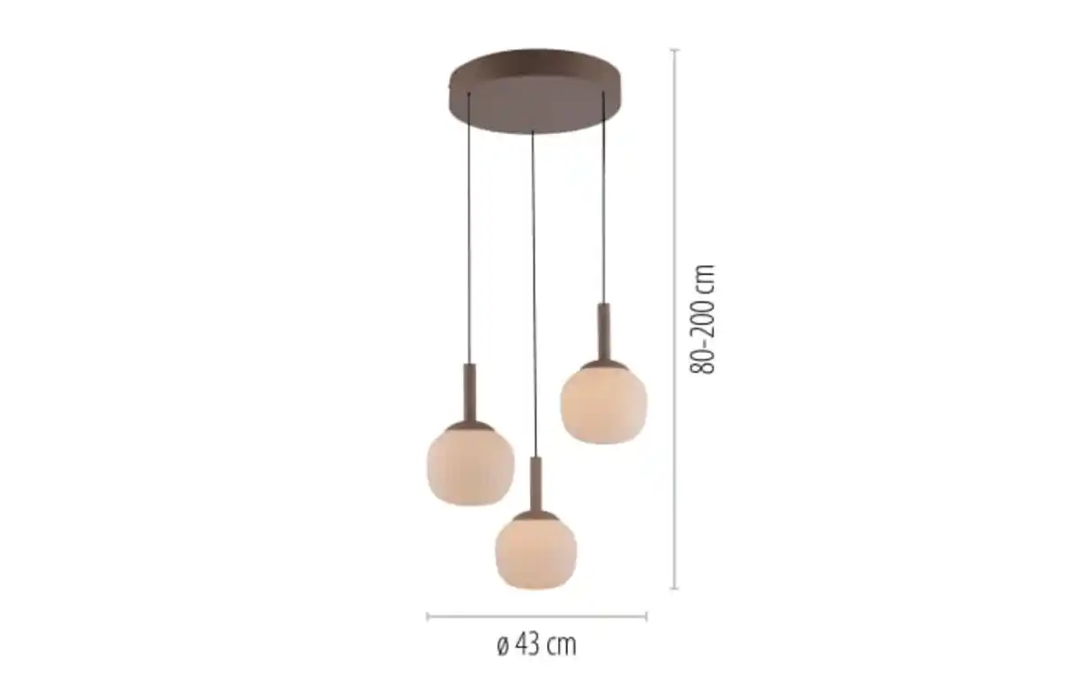 Bild 2 von LED-Pendelleuchte Nami, sandfarbig, 3-flammig, inkl. Comfort-Lift Funktion