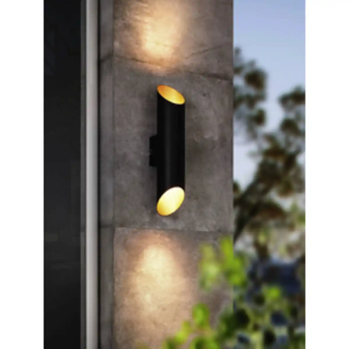 Bild 2 von EGLO LED-Außenwandleuchte »AGOLADA«, 2x3,7W, 660 lm, 3000 k, Schwarz/Kupfer, IP44, (HxL): 36 x 7,5 cm