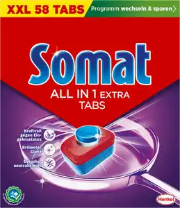 SOMAT All in 1 Extra 58 Tabs, 963 g