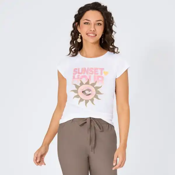 Bild 4 von Damen-T-Shirt mit Frontaufdruck