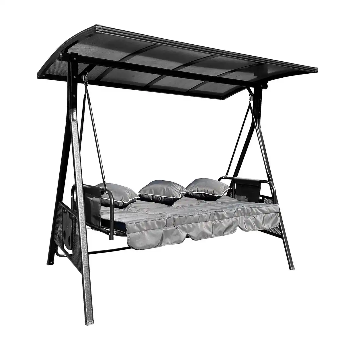 Bild 1 von Outdoor 3-Sitzer Hollywoodschaukel, ca. 194 x 114 x 176 cm - Grau