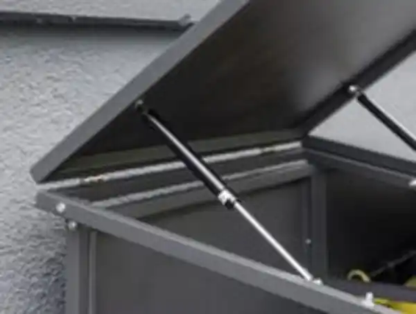 Bild 4 von 3er Mülltonnenverkleidung MÜLO in Holzoptik, ca. 211 x 85 x 130,5 cm - Anthrazit