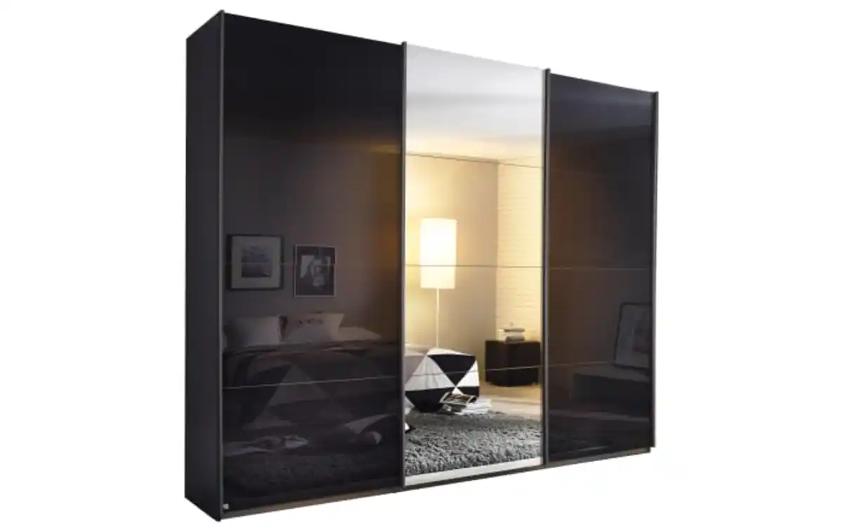 Bild 2 von Schwebetürenschrank Kulmbach, Glas basalt, 271 x 229 cm