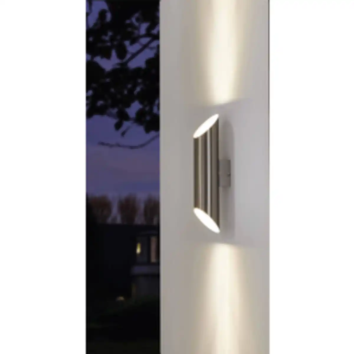 Bild 3 von EGLO LED-Außenwandleuchte »AGOLADA«, 2x3,7W, 660 lm, 3000 k, Edelstahl/Weiss, IP44, (HxL): 36 x 7,5 cm