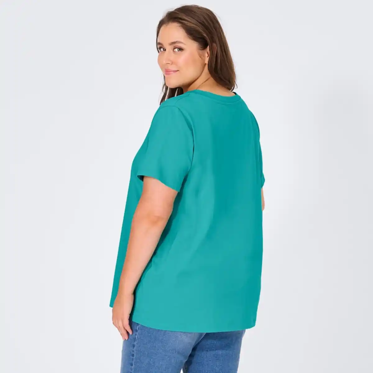 Bild 4 von Damen-T-Shirt mit eckigem Ausschnitt, große Größen