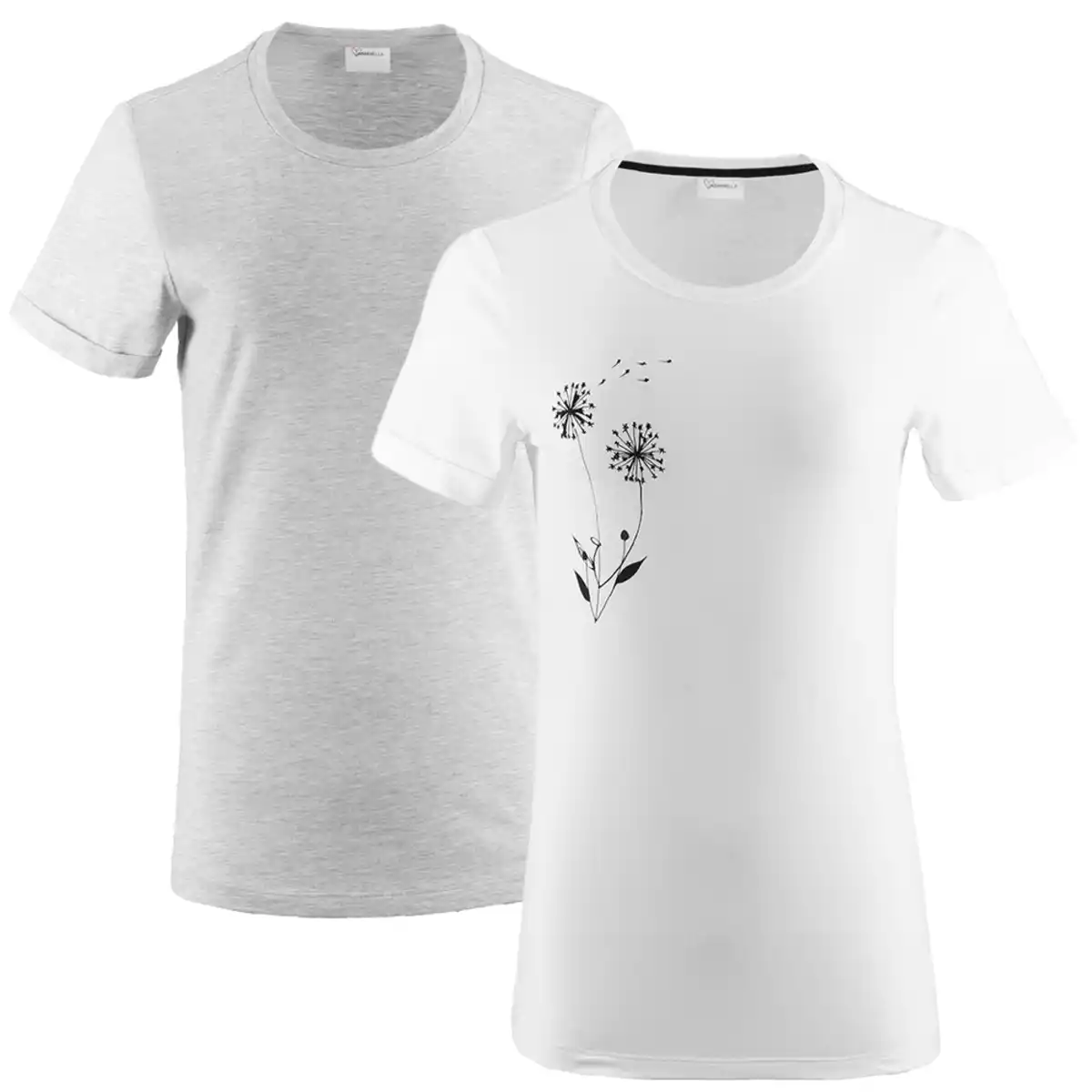 Bild 1 von T-Shirt mit Druck 2er-Set für Damen