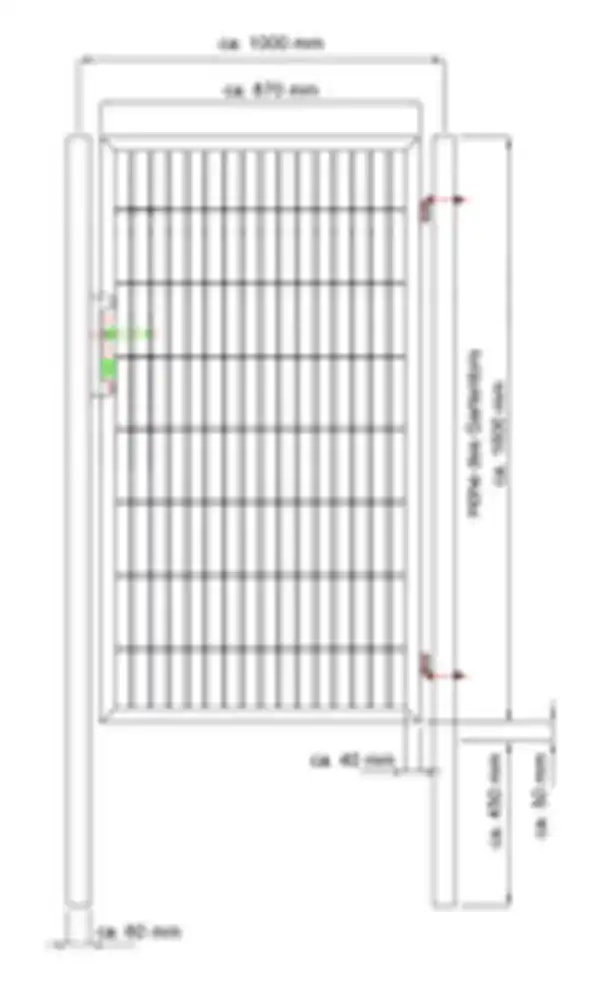 Bild 4 von Doppelstabmatten Gartentor, ca. 100 x 160 cm – Moosgrün