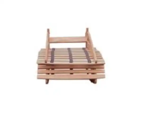 Bild 4 von Ergonomische Schwungliege / Saunaliege aus Akazienholz, faltbar