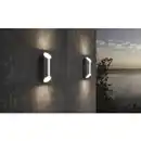 Bild 2 von EGLO LED-Außenwandleuchte »AGOLADA«, 2x3,7W, 660 lm, 3000 k, Edelstahl/Weiss, IP44, (HxL): 36 x 7,5 cm