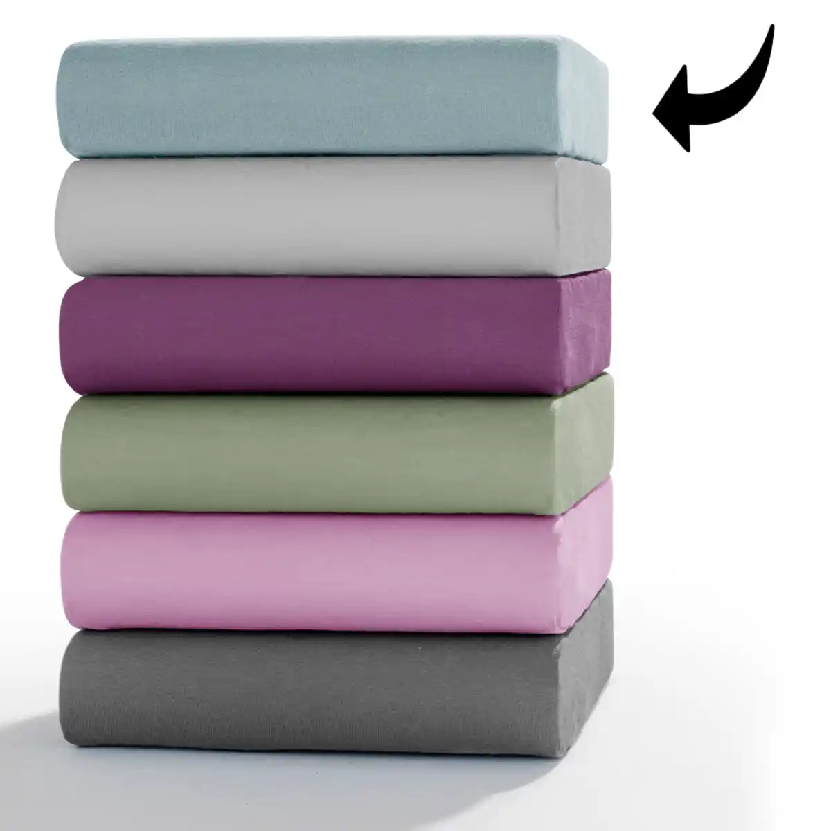 Bild 1 von Mako-Feinjersey-Spannbettuch - ca. 140 - 160 x 200 cm