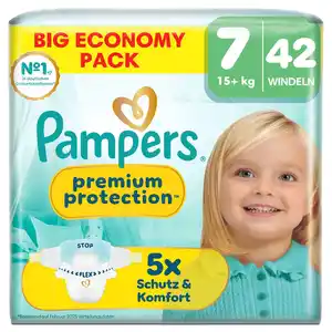 Pampers Premium Protection Windeln Gr.7 Extra Large 15+kg Big Economy Pack, 42 Stk